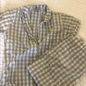 Serena & Lily Grey Gingham PJ Set - Sz S